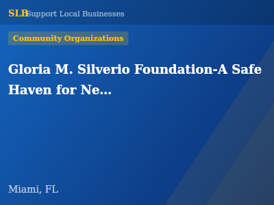 Gloria M. Silverio Foundation-A Safe Haven for Newborns — Community Organizations in Miami, FL
