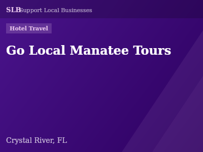 Go Local Manatee Tours — Hotel Travel in Crystal River, FL