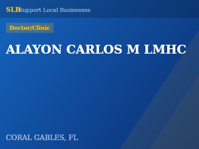 ALAYON CARLOS M LMHC — Doctor/Clinic in CORAL GABLES, FL