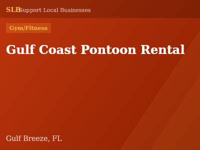 Gulf Coast Pontoon Rental — Gym/Fitness in Gulf Breeze, FL