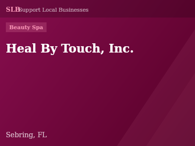 Heal By Touch, Inc. — Beauty Spa in Sebring, FL
