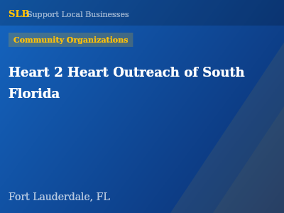 Heart 2 Heart Outreach of South Florida — Community Organizations in Fort Lauderdale, FL