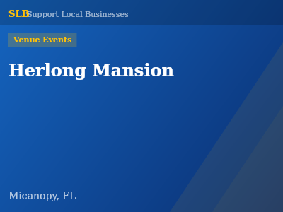 Herlong Mansion — Venue Events in Micanopy, FL