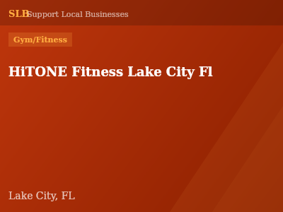 HiTONE Fitness Lake City Fl — Gym/Fitness in Lake City, FL
