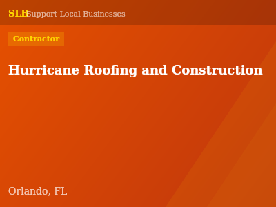 Hurricane Roofing and Construction — Contractor in Orlando, FL