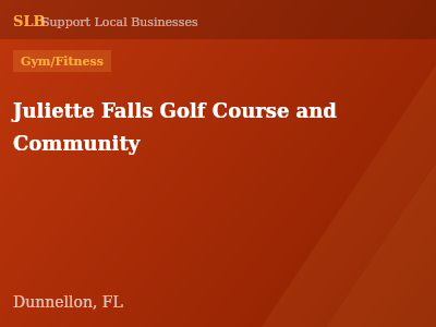 Juliette Falls Golf Course and Community — Gym/Fitness in Dunnellon, FL