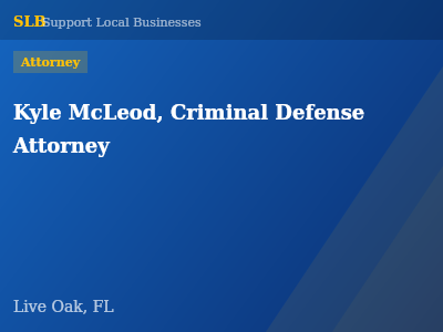 Kyle McLeod, Criminal Defense Attorney — Attorney in Live Oak, FL