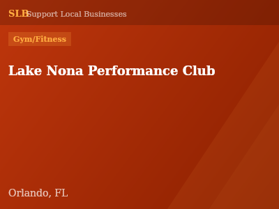 Lake Nona Performance Club — Gym/Fitness in Orlando, FL
