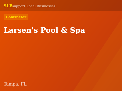 Larsen's Pool & Spa — Contractor in Tampa, FL