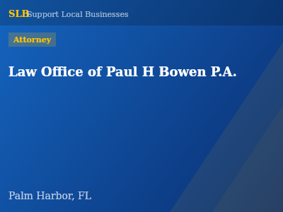 Law Office of Paul H Bowen P.A. — Attorney in Palm Harbor, FL