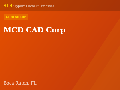 MCD CAD Corp — Contractor in Boca Raton, FL