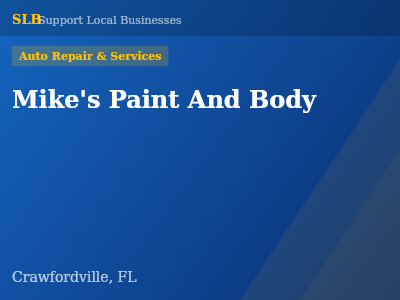 Mike's Paint And Body — Auto Repair & Services in Crawfordville, FL