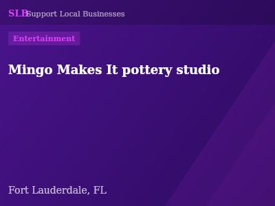 Mingo Makes It pottery studio — Entertainment in Fort Lauderdale, FL
