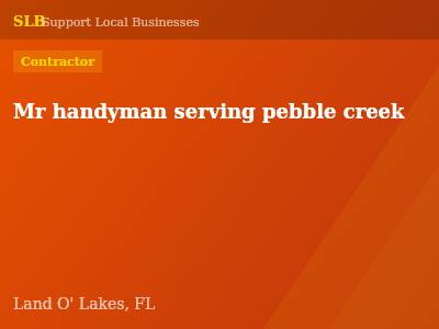 Mr handyman serving pebble creek — Contractor in Land O' Lakes, FL