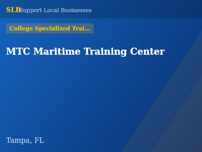 MTC Maritime Training Center — College Specialized Training in Tampa, FL
