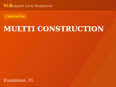MULTTI CONSTRUCTION — Contractor in Kissimmee, FL
