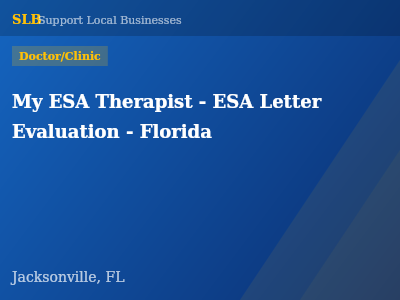 My ESA Therapist - ESA Letter Evaluation - Florida — Doctor/Clinic in Jacksonville, FL
