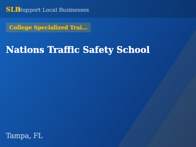 Nations Traffic Safety School — College Specialized Training in Tampa, FL