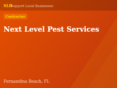 Next Level Pest Services — Contractor in Fernandina Beach, FL