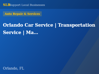 Orlando Car Service | Transportation Service | MacksRide — Auto Repair & Services in Orlando, FL