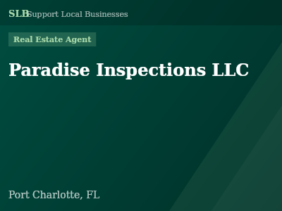 Paradise Inspections LLC — Real Estate Agent in Port Charlotte, FL