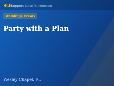 Party with a Plan — Weddings Events in Wesley Chapel, FL