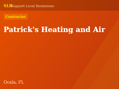 Patrick's Heating and Air — Contractor in Ocala, FL