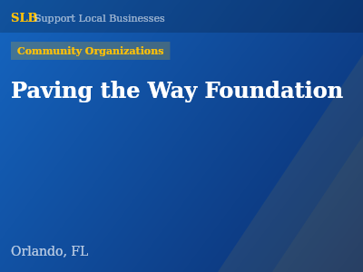 Paving the Way Foundation — Community Organizations in Orlando, FL