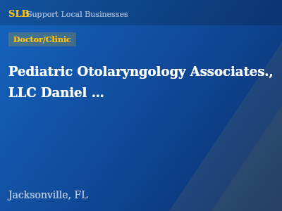 Pediatric Otolaryngology Associates., LLC Daniel L. Wohl, MD — Doctor/Clinic in Jacksonville, FL