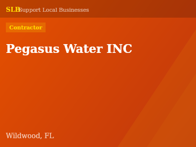 Pegasus Water INC — Contractor in Wildwood, FL