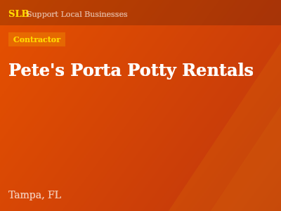 Pete's Porta Potty Rentals — Contractor in Tampa, FL