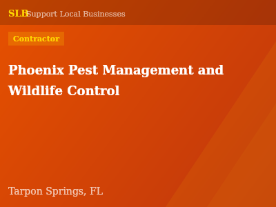 Phoenix Pest Management and Wildlife Control — Contractor in Tarpon Springs, FL