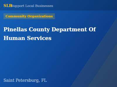 Pinellas County Department Of Human Services — Community Organizations in Saint Petersburg, FL
