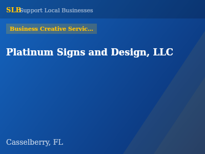 Platinum Signs and Design, LLC — Business Creative Services in Casselberry, FL