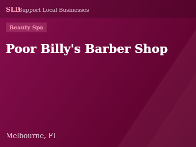 Poor Billy's Barber Shop — Beauty Spa in Melbourne, FL