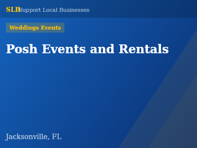 Posh Events and Rentals — Weddings Events in Jacksonville, FL
