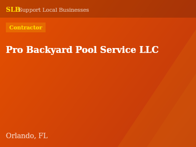 Pro Backyard Pool Service LLC — Contractor in Orlando, FL