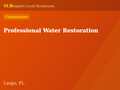 Professional Water Restoration — Contractors in Largo, FL