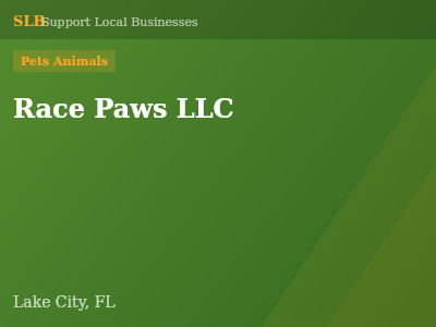 Race Paws LLC — Pets Animals in Lake City, FL