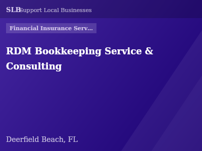 RDM Bookkeeping Service & Consulting — Financial Insurance Services in Deerfield Beach, FL