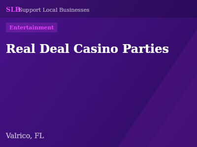 Real Deal Casino Parties — Entertainment in Valrico, FL