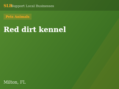 Red dirt kennel — Pets Animals in Milton, FL