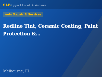 Redline Tint, Ceramic Coating, Paint Protection & Detailing — Auto Repair & Services in Melbourne, FL