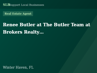 Renee Butler at The Butler Team at Brokers Realty of CFI — Real Estate Agent in Winter Haven, FL