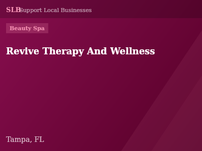 Revive Therapy And Wellness — Beauty Spa in Tampa, FL