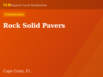 Rock Solid Pavers — Contractors in Cape Coral, FL