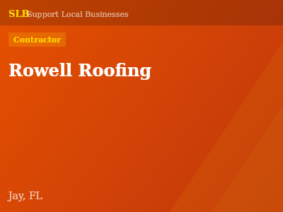 Rowell Roofing — Contractor in Jay, FL