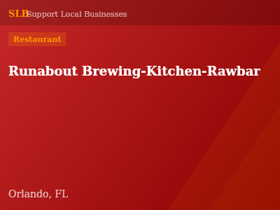 Runabout Brewing-Kitchen-Rawbar — Restaurant in Orlando, FL