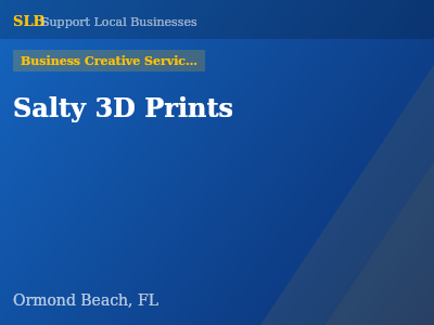 Salty 3D Prints — Business Creative Services in Ormond Beach, FL