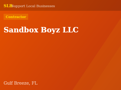 Sandbox Boyz LLC — Contractor in Gulf Breeze, FL